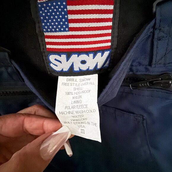 Drill Snow Freestyle Mens Bib Overalls M Blue & Black - Picture 6 of 6